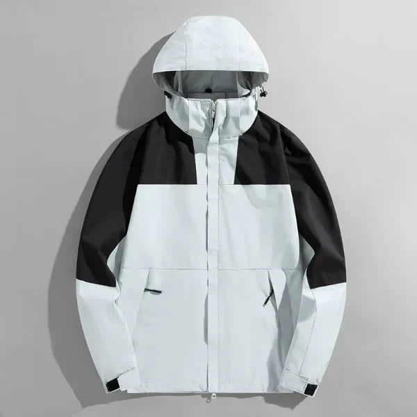 Veste De Plein Air Homme Regular Fit Imperméable Et Coupe Vent Capuche Détachable Amawinc