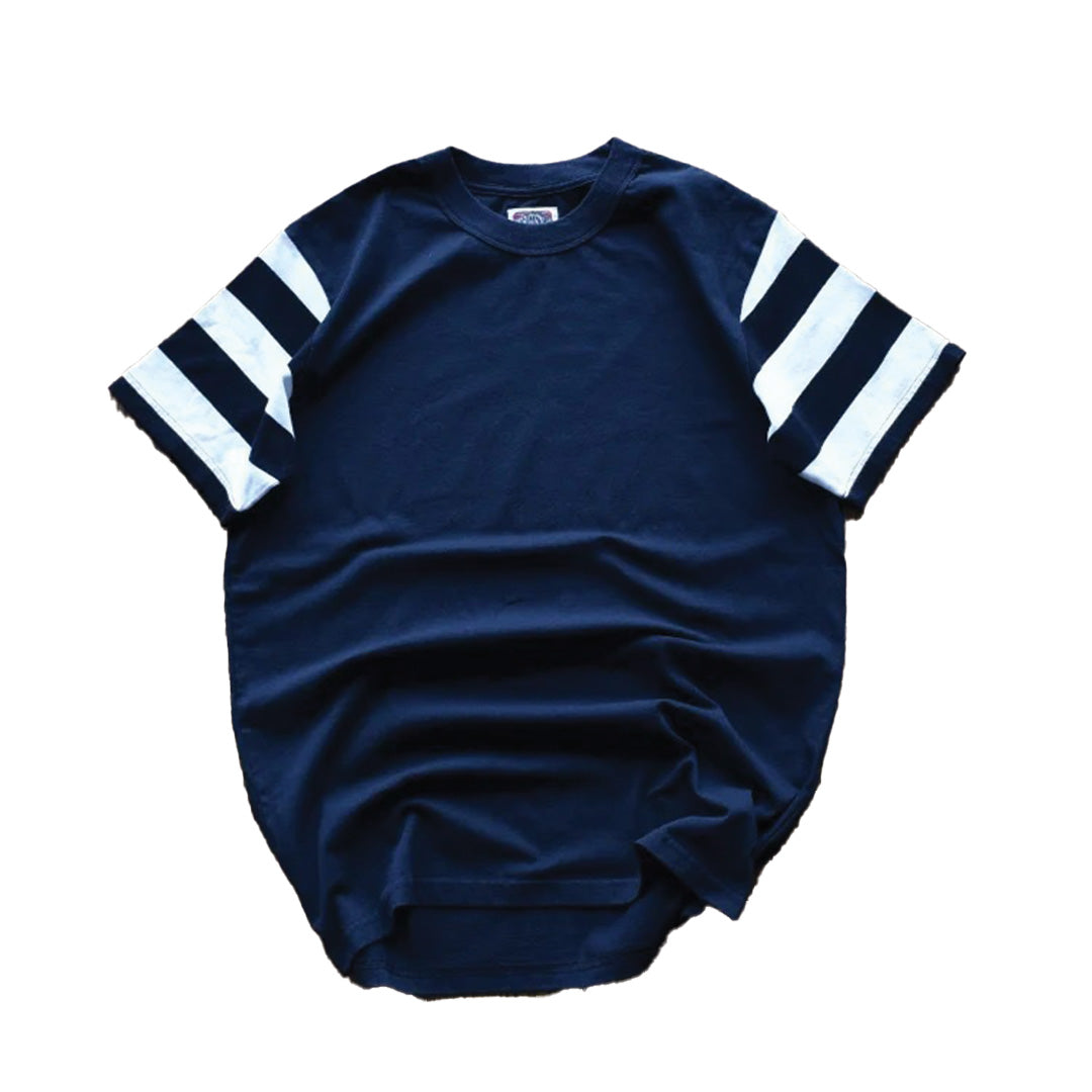 Tee Shirt Rayé Décontracté En Coton Avec Manches Contrastées Heritage Universitaire Streetwear