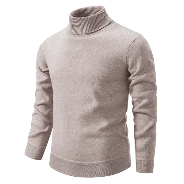 Amawinc Pull Col Roulé Homme Slim Fit En Coton Avec Poignets Et Ourlet Côtelés Classique
