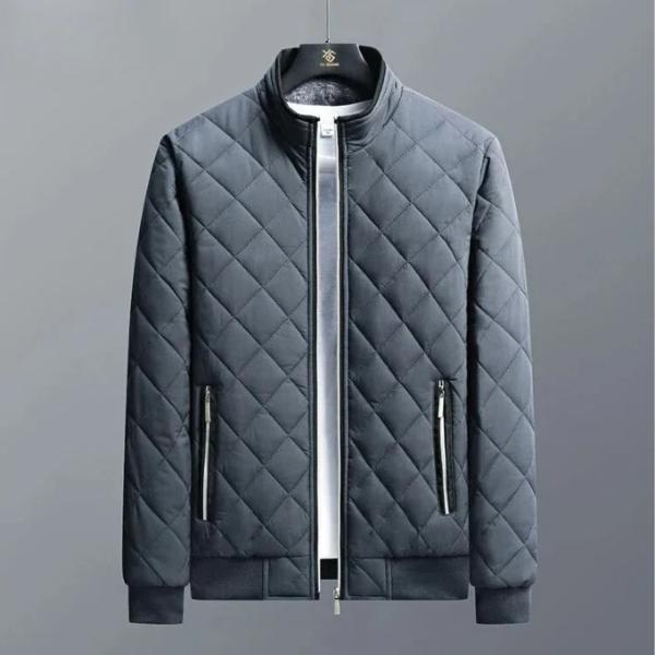 Veste Matelassée Homme Coupe Regular Résistante au Vent et À L'Eau Avec Poches Zippées