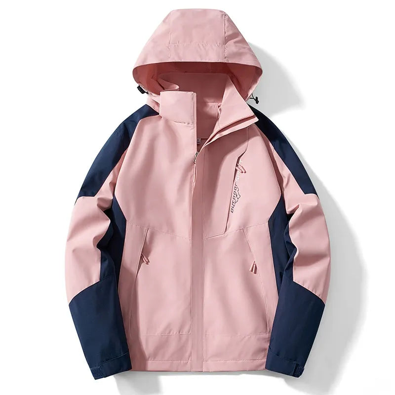 Amawinc Veste Homme Plein Air Imperméable À Capuche Ajustable Fermeture Éclair Coupe Regular