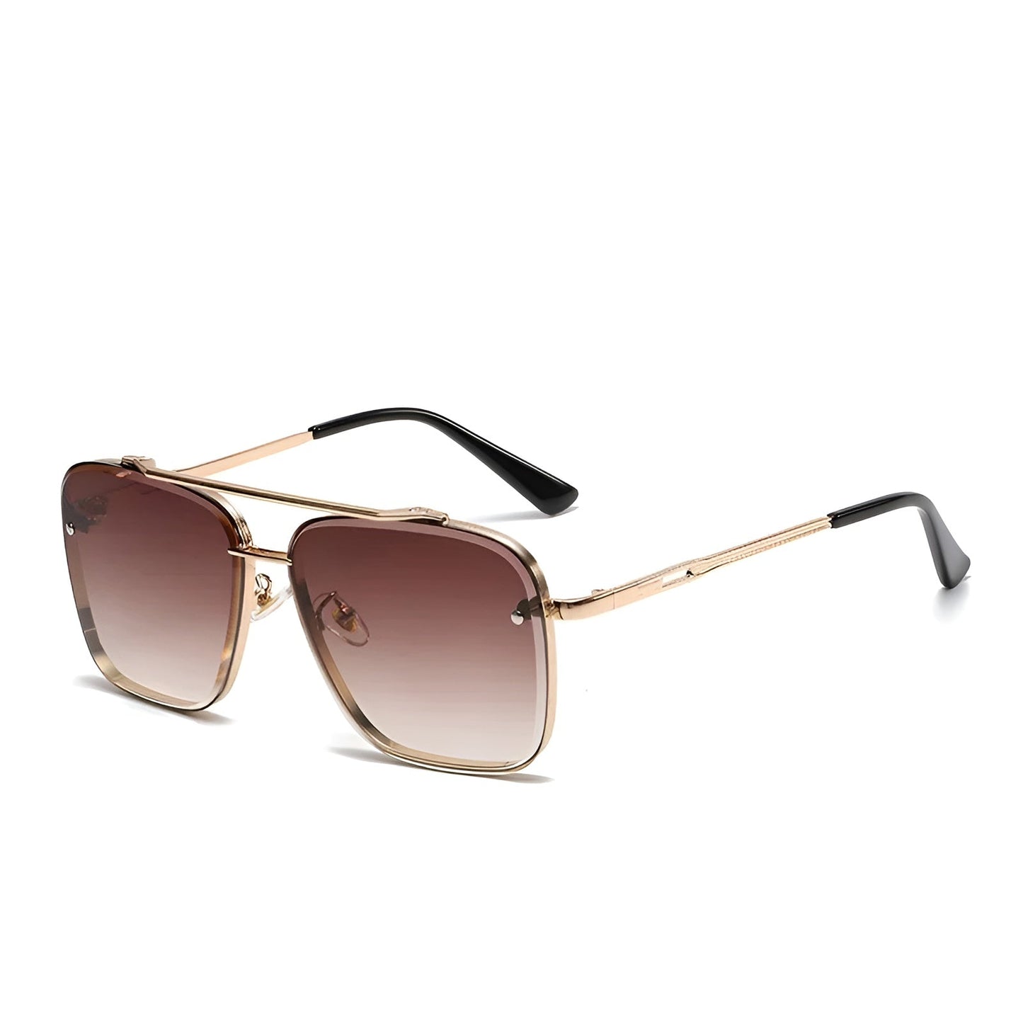 Lunettes De Soleil Villa Frame Monture Alliage Léger Verres Larges Pour Une Protection Claire Et Silhouette Épurée