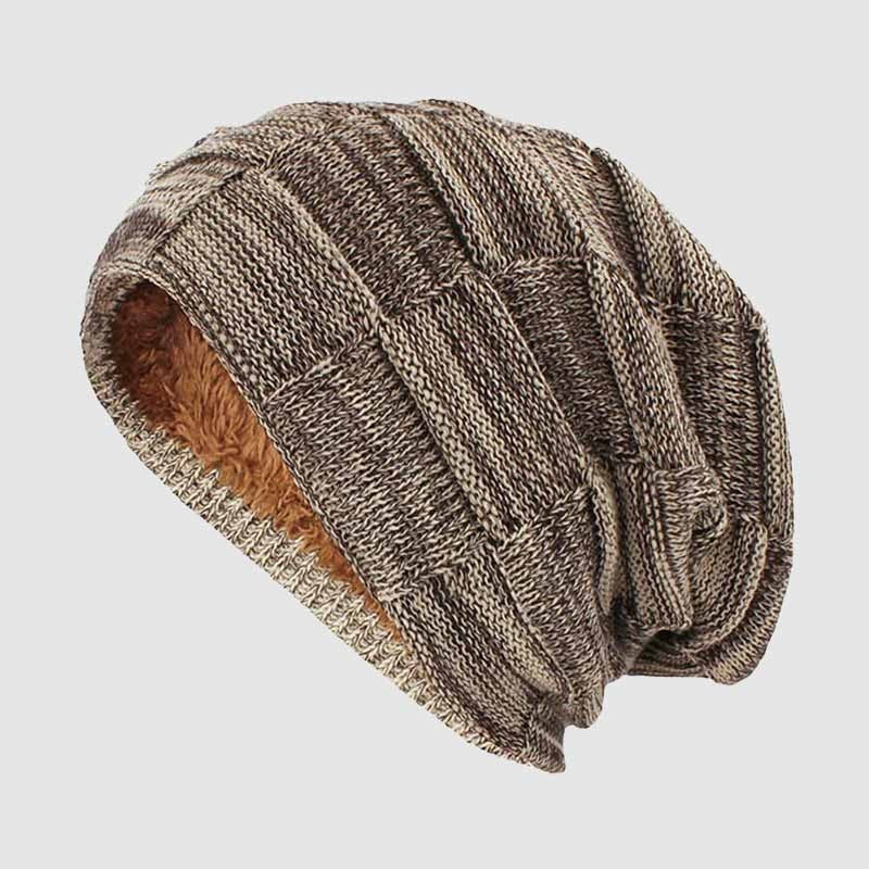 Bonnet Urbain Amawinc Derris Avec Doublure En Polaire Douce Et Maille Côtelée Décontractée Pour Les Trajets Froids