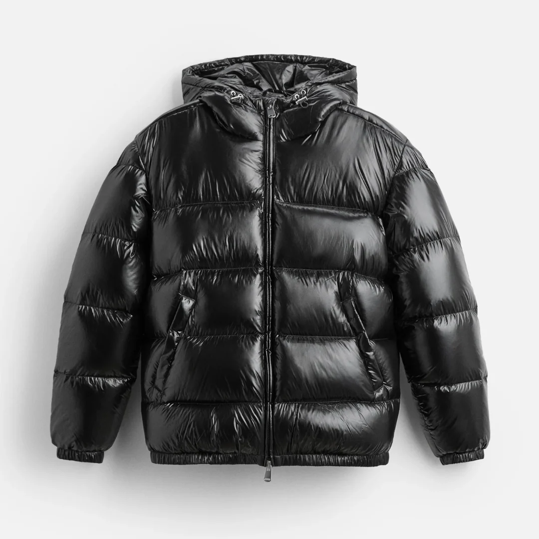 Doudoune Matelassée Brillante À Capuche Pour Homme Amawinc Chaude Léger Imperméable Confortable