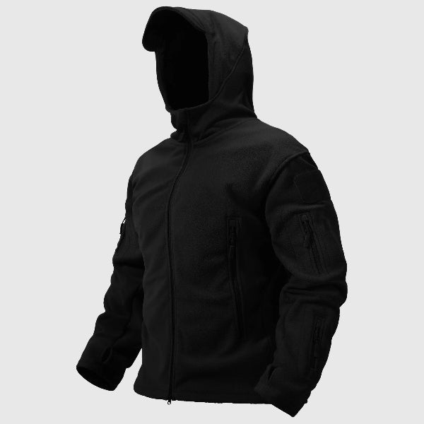 Manteau Thermique Pour Homme En Polaire Isolante Coupe Structurée Capuche Poches Zippées Pour L'hiver Nordisk Flair
