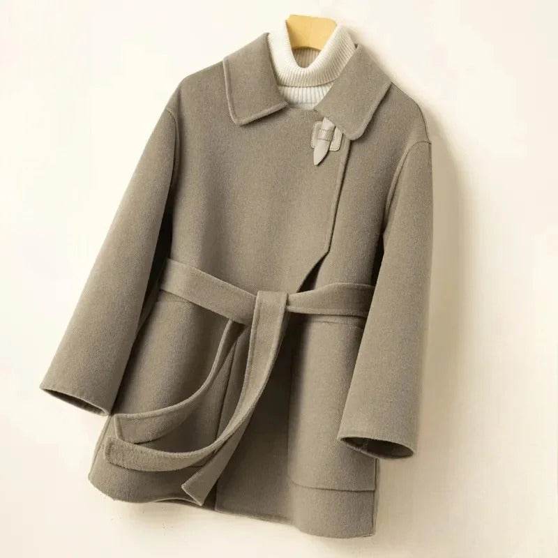 Manteau Cavalli En Laine Double Face Avec Ceinture Et Silhouette Épurée Pour Une Transition Polyvalente
