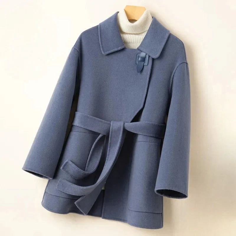 Manteau Cavalli En Laine Double Face Avec Ceinture Et Silhouette Épurée Pour Une Transition Polyvalente