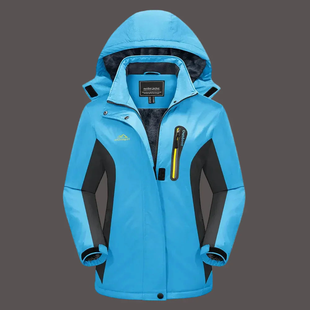 Amawinc Nordisk-Flair Veste Extérieure Femme Résistante À L Eau Doublée Polaire Capuche Et Poignets Ajustables