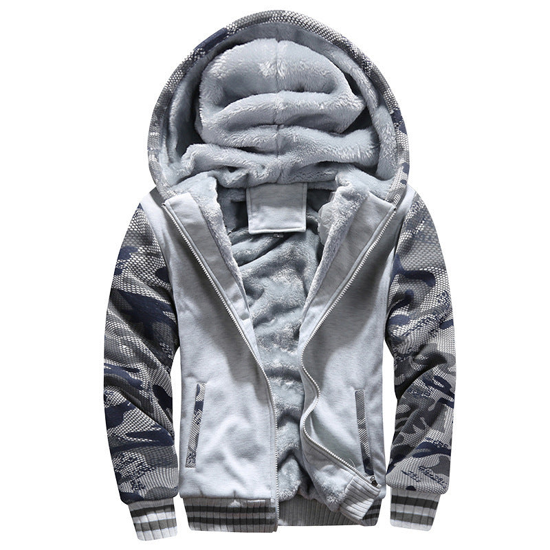Amawinc Jack Veste À Capuche D'Hiver Pour Homme Avec Doublure Polaire Épaisse Manches Camouflage