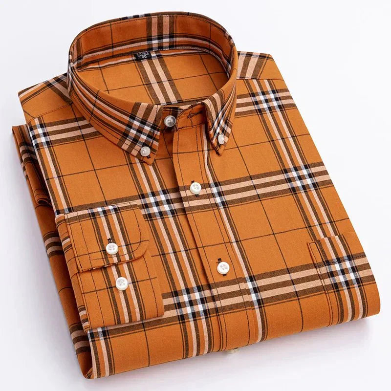 Chemise Pour Homme À Carreaux Boutonnée Amawinc Bryan Confort Moderne Pour Tous Les Jours Polyvalente
