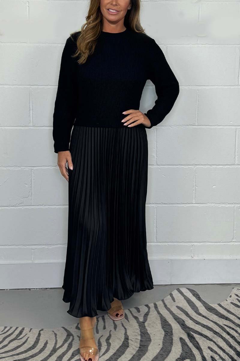 Jupe Maxi Plissée Pour Femme À Taille Haute Élégante Idéale Pour Vie Quotidienne Et Fêtes