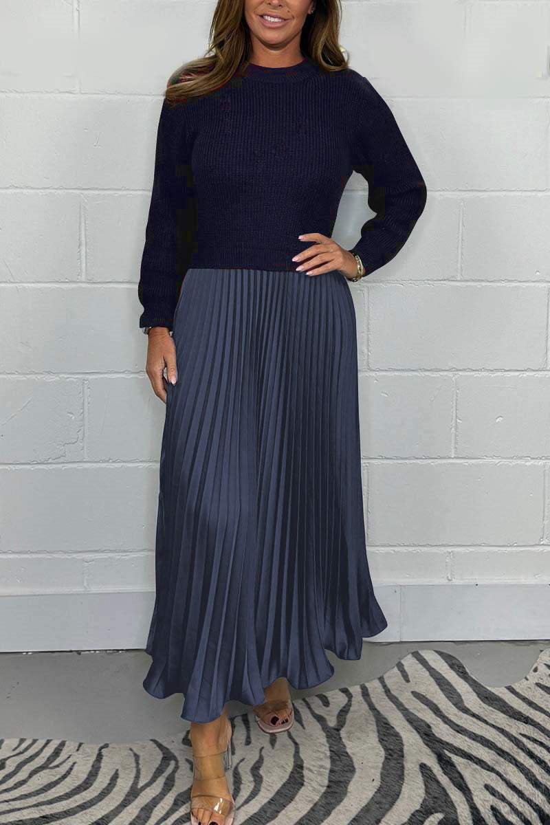 Jupe Maxi Plissée Pour Femme À Taille Haute Élégante Idéale Pour Vie Quotidienne Et Fêtes
