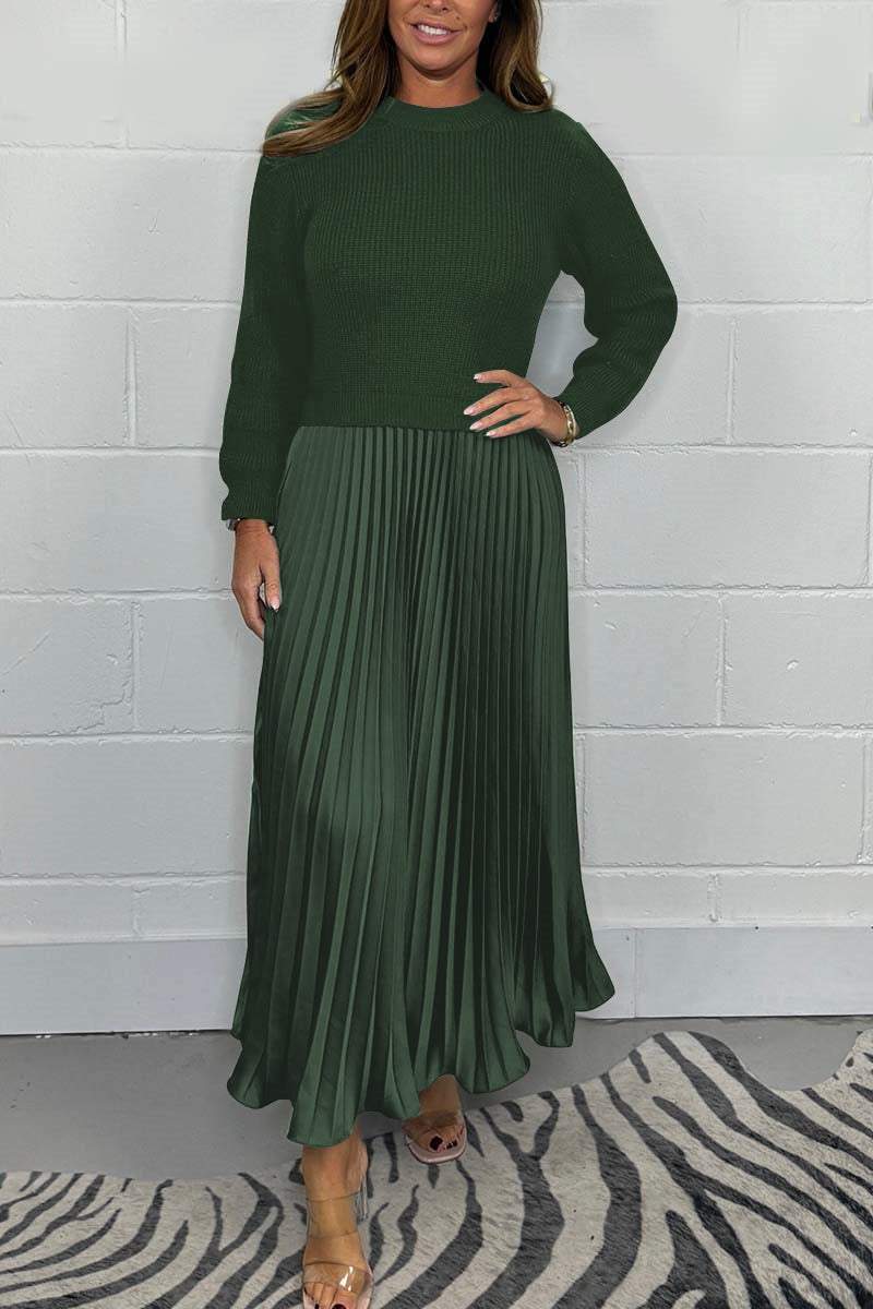 Jupe Maxi Plissée Pour Femme À Taille Haute Élégante Idéale Pour Vie Quotidienne Et Fêtes