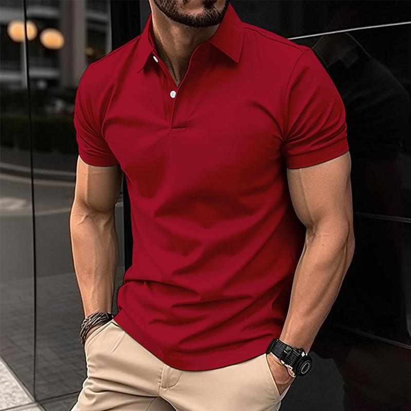Polo Homme Slim Fit À Manches Courtes Col Classique Pour Look Décontracté Chic Par Amawinc
