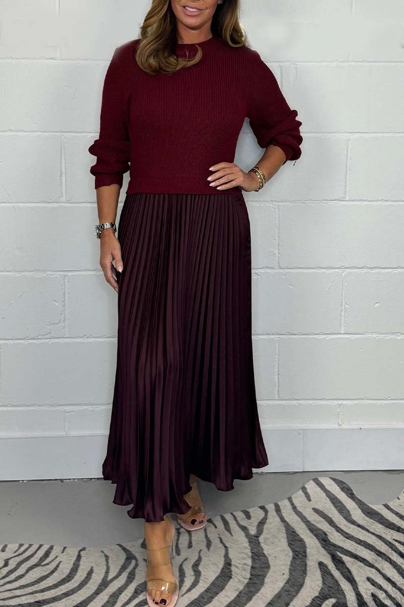 Jupe Maxi Plissée Pour Femme À Taille Haute Élégante Idéale Pour Vie Quotidienne Et Fêtes