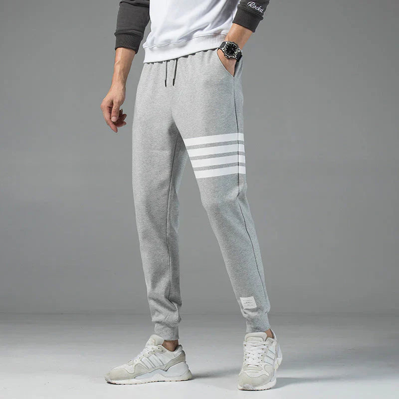 Nolan Rayé Jogger En Mélange De Coton Pour Homme Avec Cordon De Serrage Et Rayures Latérales