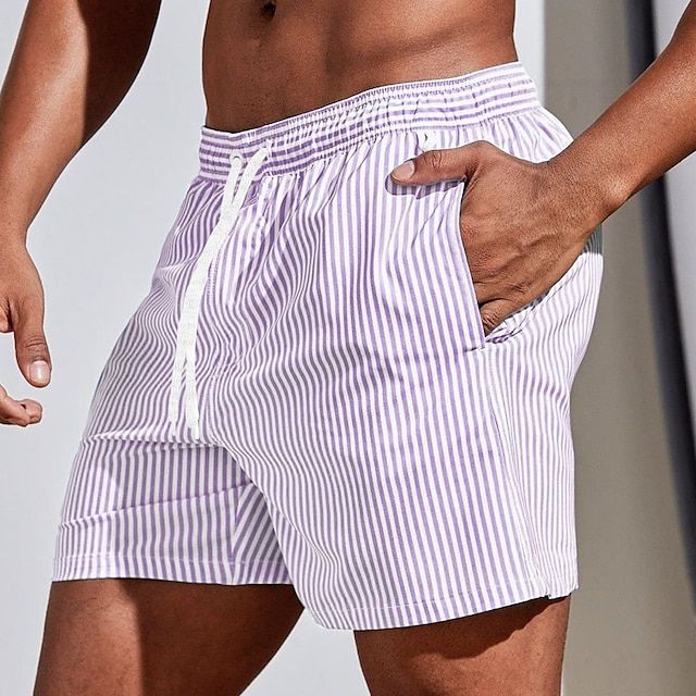 Short De Bain Homme Amawinc Nordisk Flair À Séchage Rapide Avec Taille Élastique Et Longueur Mi Cuisses