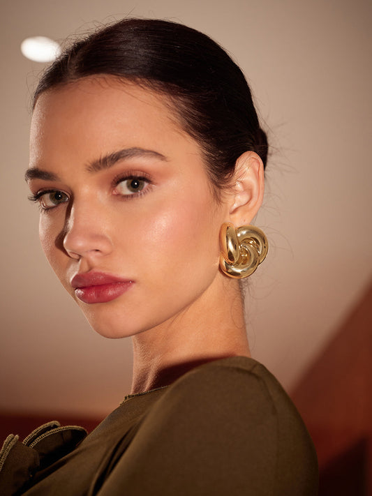 Knotted Gold Ear Cuff - Amawinc