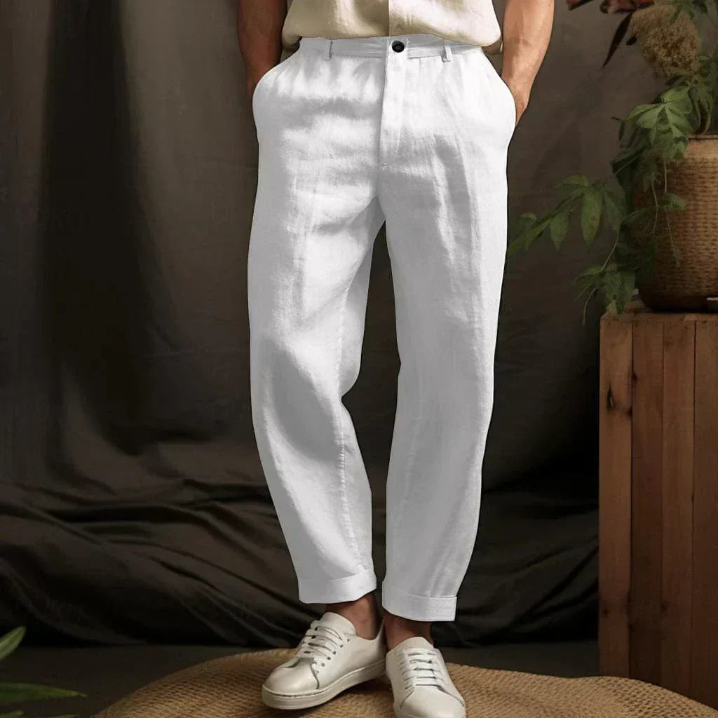 Leichte Sommerhose für Herren aus Leinen
