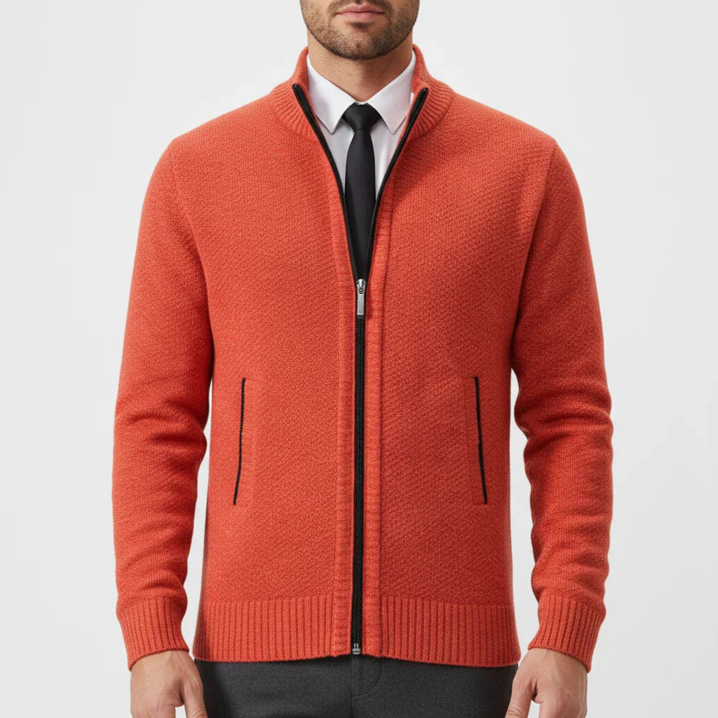 Amawinc Pull Zip Homme Col Montant Pour Une Superposition Facile Style Intemporel Bureau Weekend