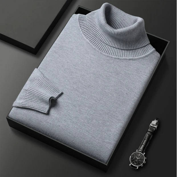 Pull Col Roulé Premium Pour Homme Amawinc Durable Et Chic Pour L'Hiver Confortable Et Élégant
