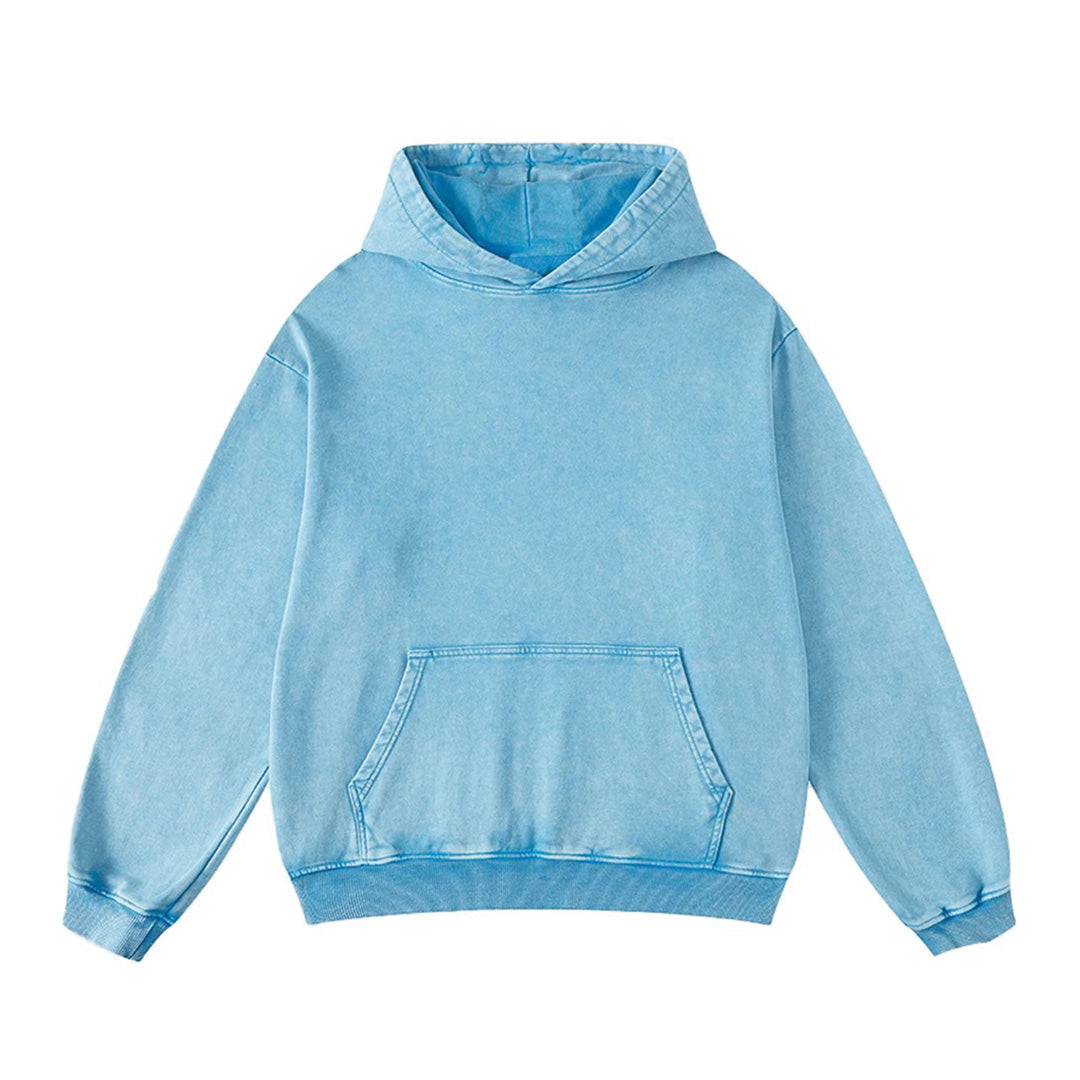 Pull À Capuche Terra Lavé En Coton Confortable Avec Poche Kangourou Avant Et Poignets Et Ourlets Côtés
