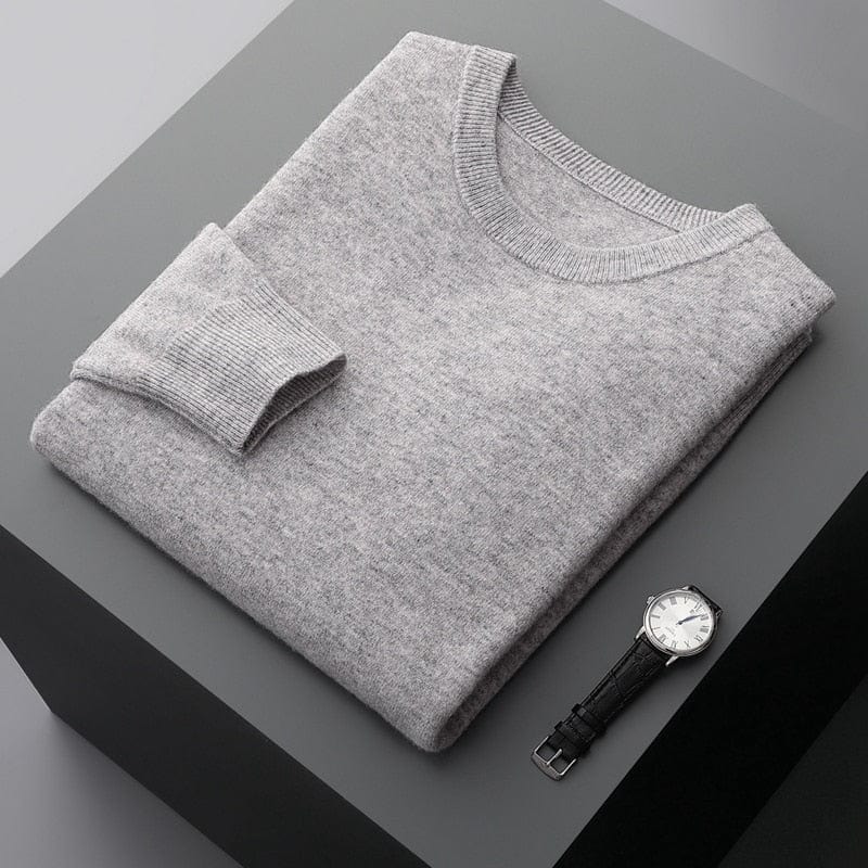 Amawinc Pull Tricot Homme Manches Longues Confort Raffiné Pour Tous Les Jours Et La Superposition