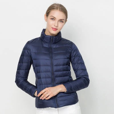 Veste Duvet Ultra Légère Pour Femmes Coupe Regular Courte Polyvalente Pour Voyage Et Loisirs