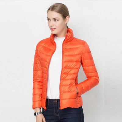 Veste Duvet Ultra Légère Pour Femmes Coupe Regular Courte Polyvalente Pour Voyage Et Loisirs