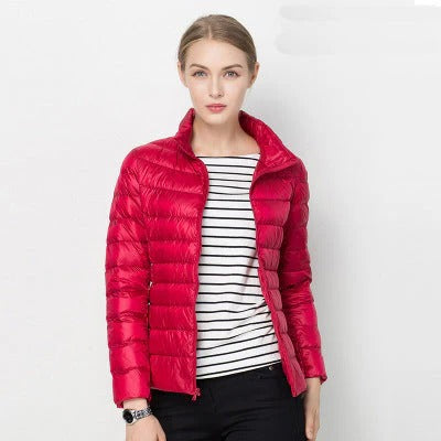 Veste Duvet Ultra Légère Pour Femmes Coupe Regular Courte Polyvalente Pour Voyage Et Loisirs
