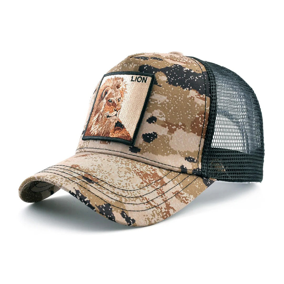 Casquette Trucker Camouflage Pixel Désert Vert Avec Patch Brodé Personnalisé Ajustable Snapback