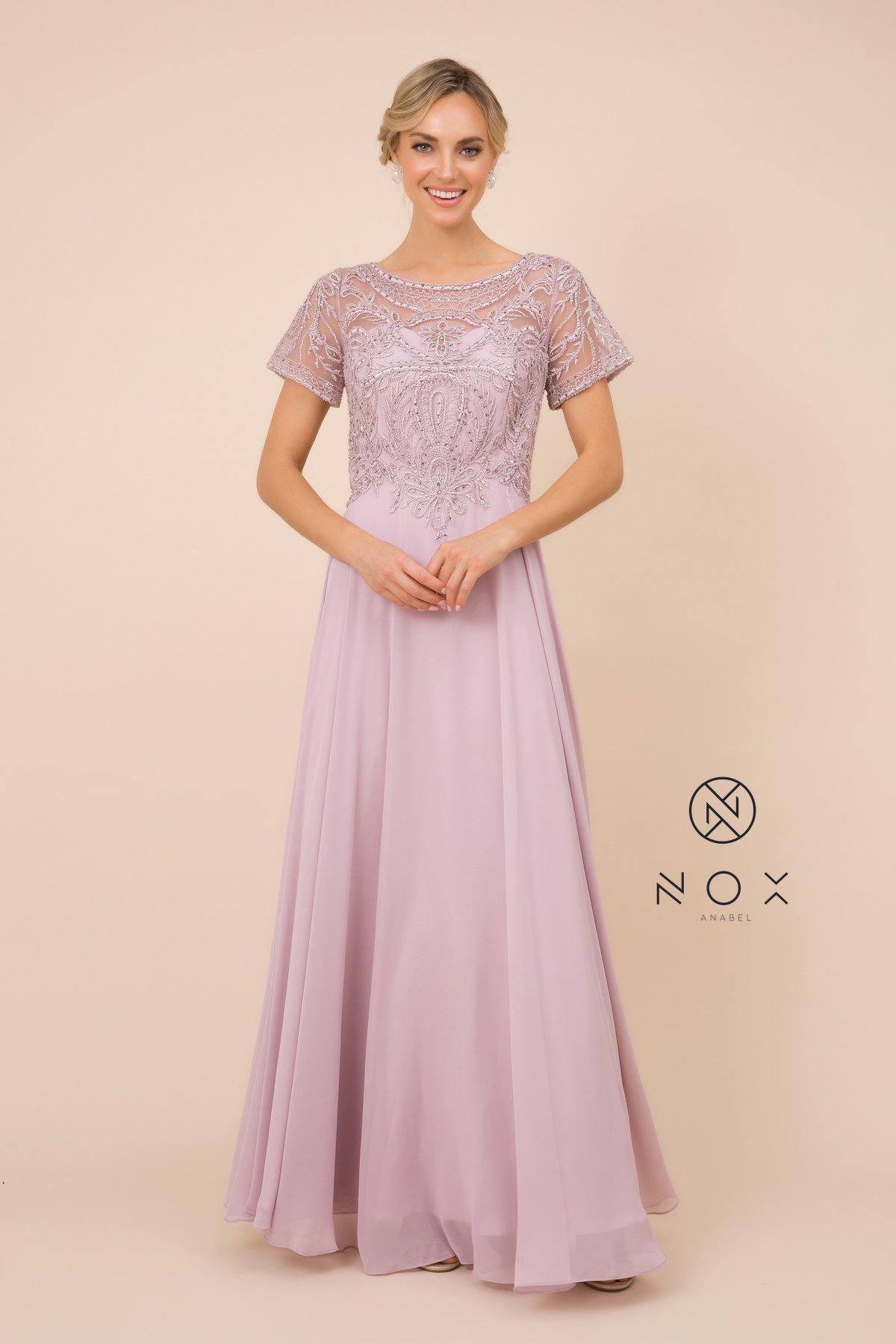 Robe Longue Chic En Chiffon Avec Corsage En Dentelle Perlée Appliquée Pour Soirées Élégantes Silhouette Aline