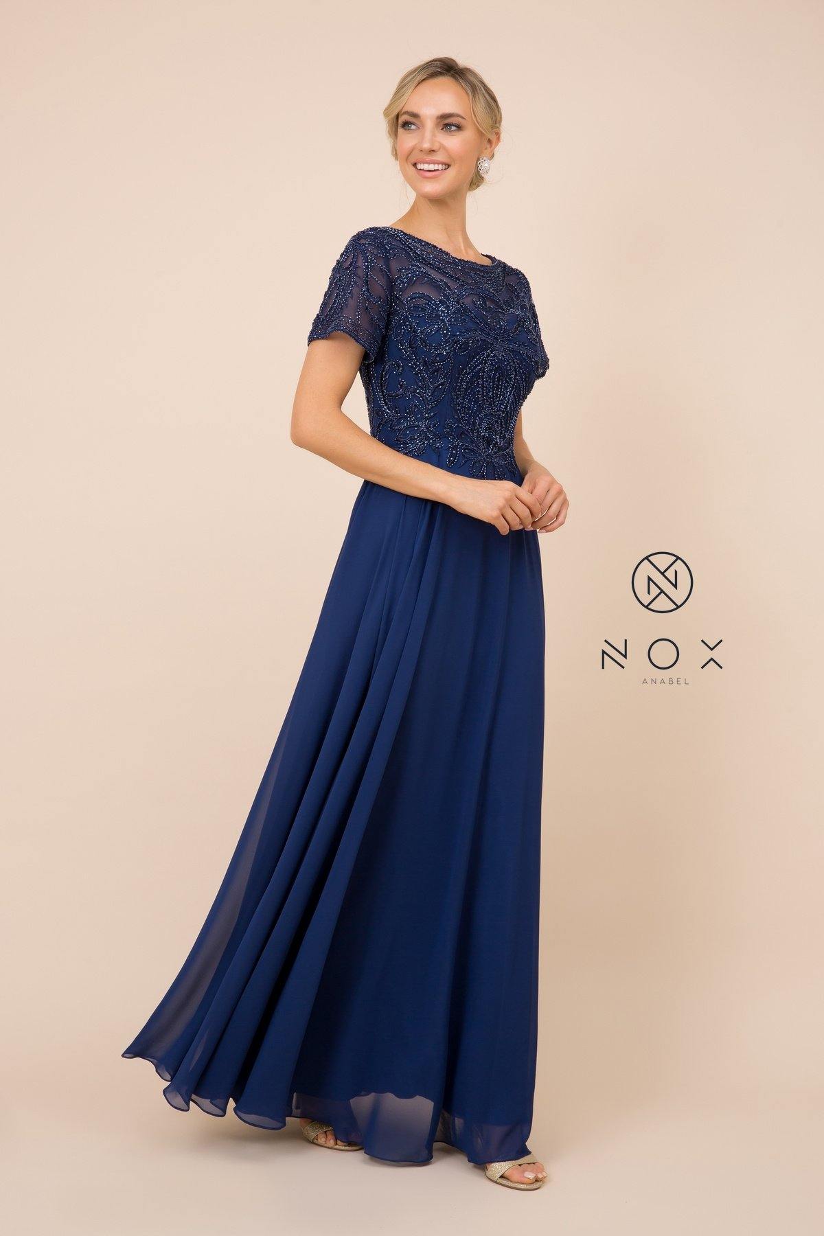 Robe Longue Chic En Chiffon Avec Corsage En Dentelle Perlée Appliquée Pour Soirées Élégantes Silhouette Aline