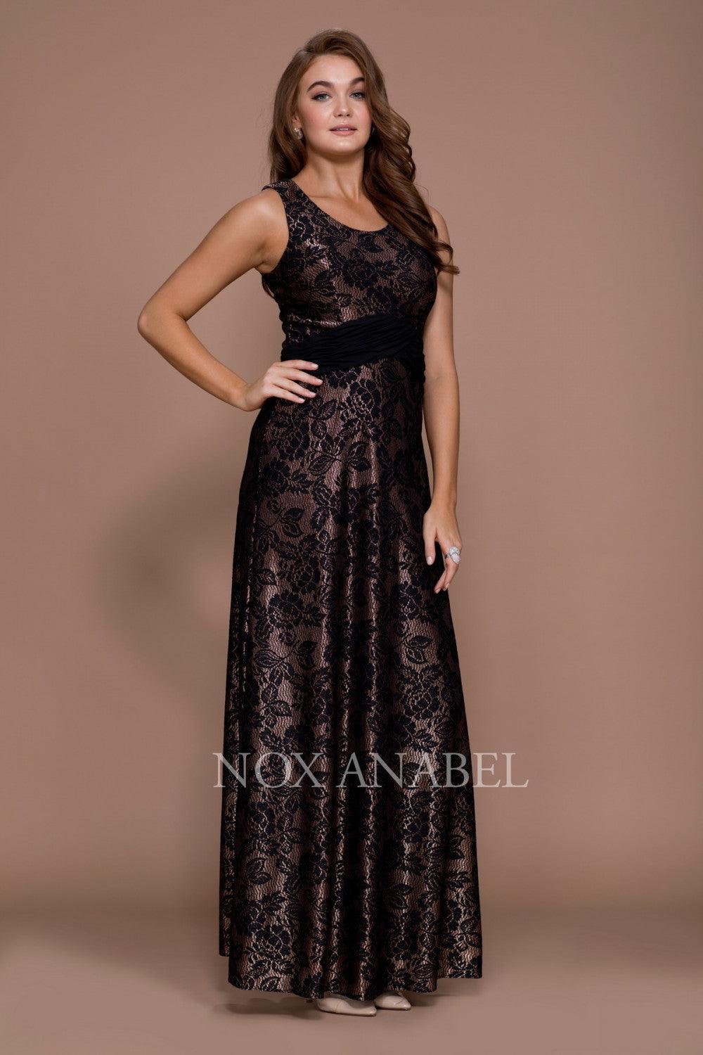 Robe Longue En Dentelle Pour Mère De Mariée Avec Veste Coordonnée En Dentelle Et Zip Arrière