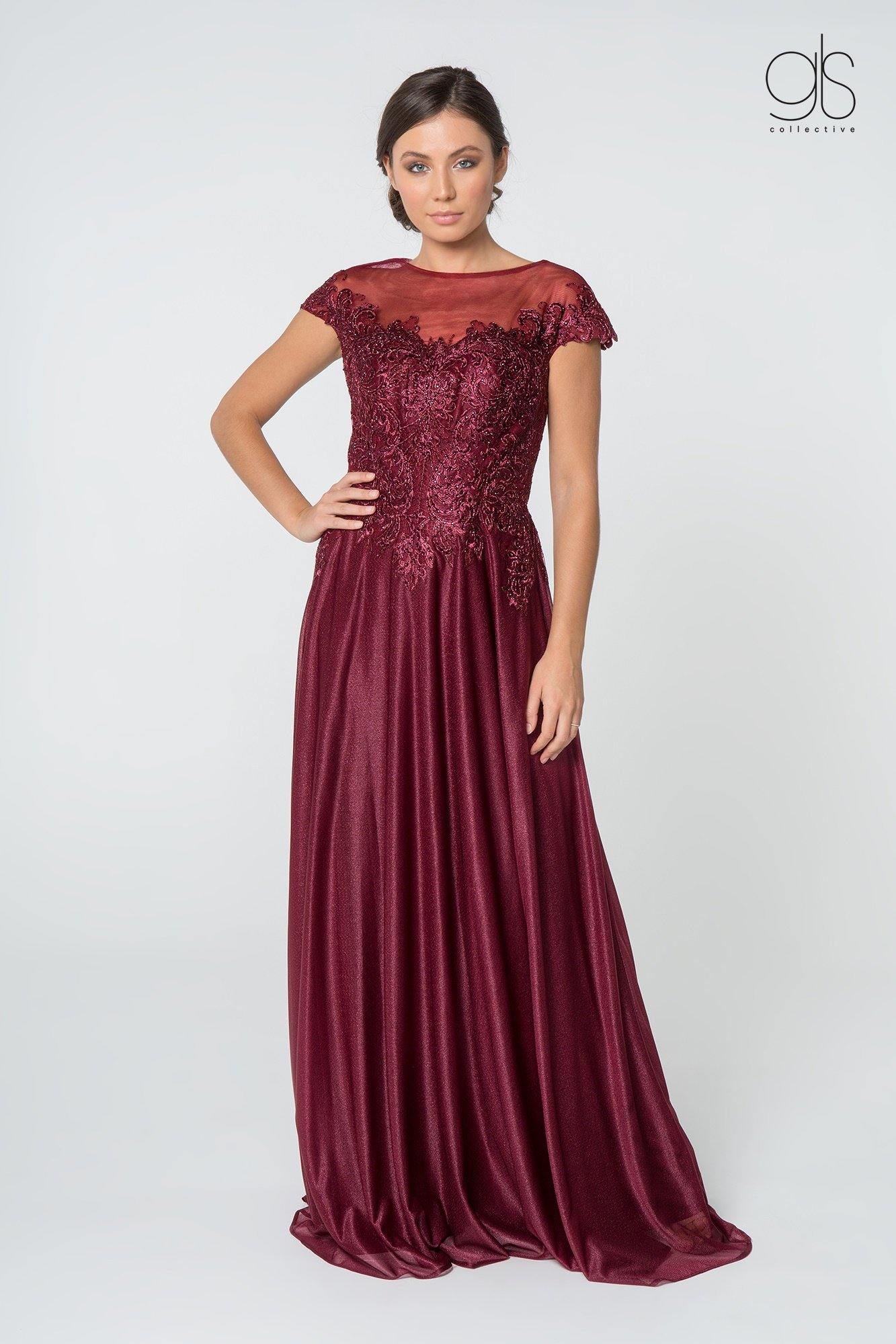 Robe Longue Amawinc Pour Mère De La Mariée En Dentelle Et Mousseline Élégante Et Moderne Pour Cérémonie