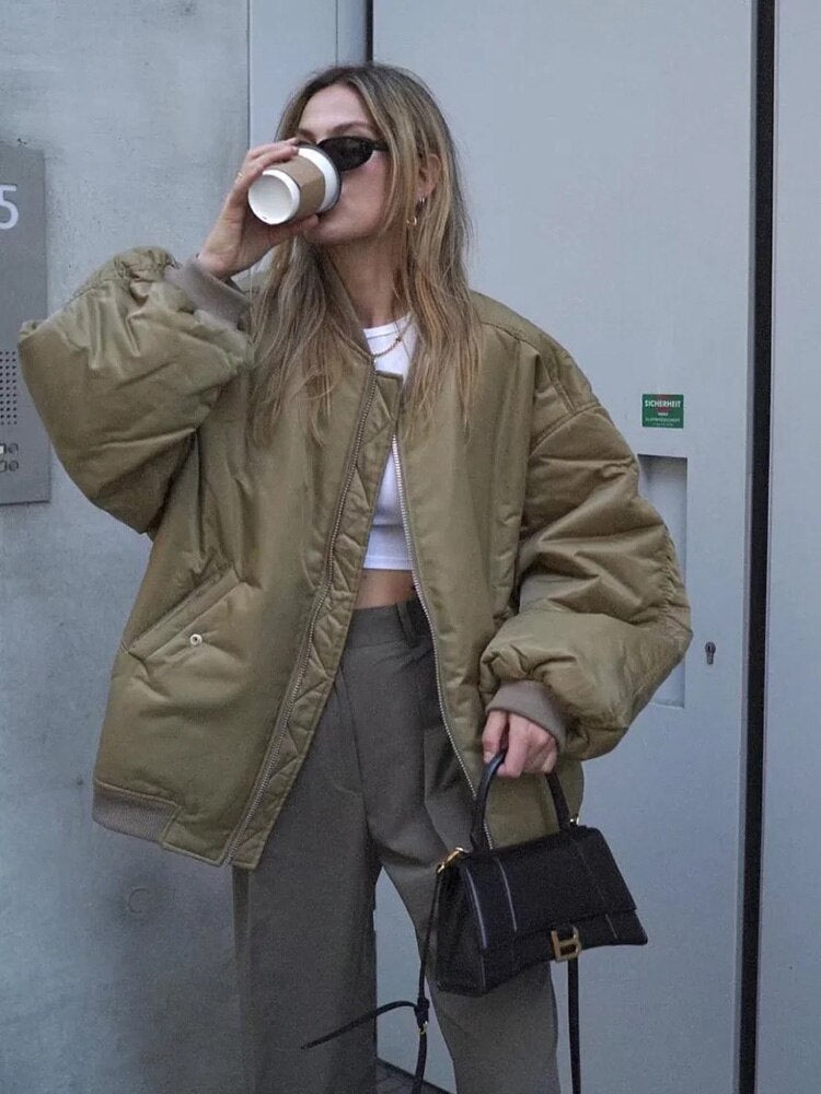 Damen Oversized Bomberjacke von Avelena