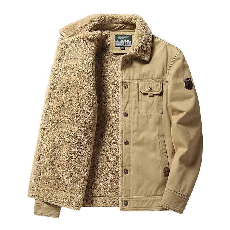 Veste Hiver Pour Homme Mason Avec Doublure En Laine Epaisse Et Chaude Manteau Exterieur Pour Neige Amawinc