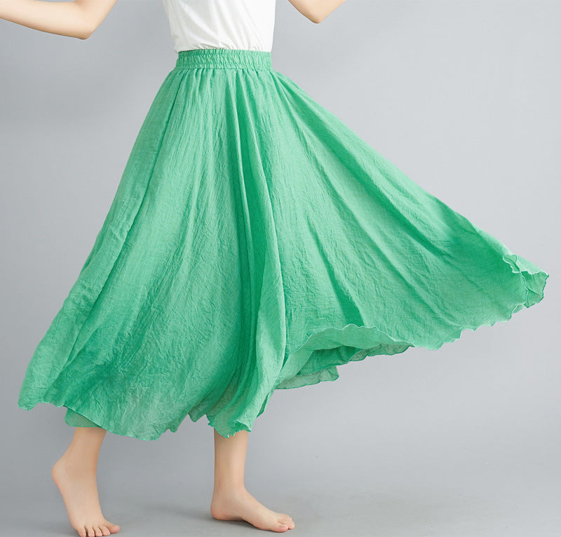 Jupe Maxi En Coton Lin Maci Rhode Par Amawinc Confort Respirant Et Silhouette Féminine Décontractée