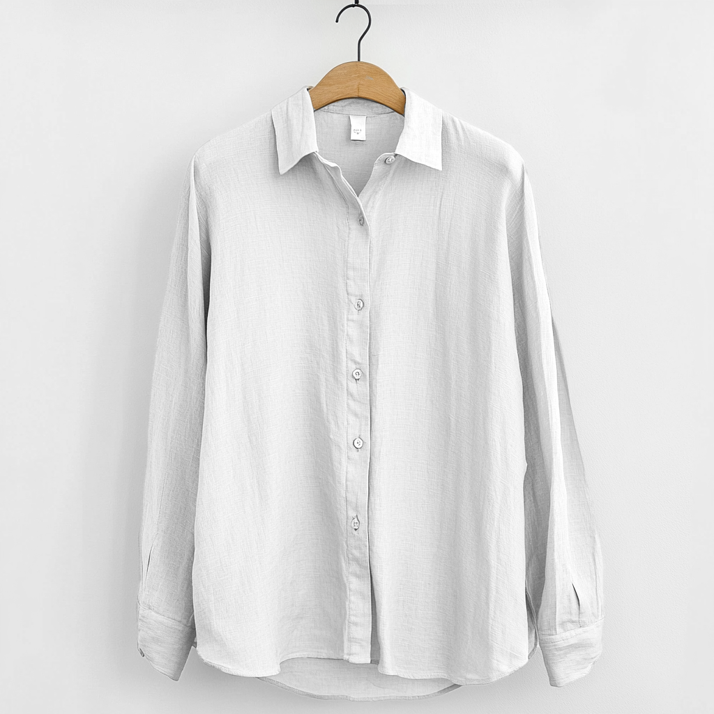 Amawinc Chemise Homme Lin Pur Décontractée Manches Longues Fermeture Bouton Respirante Style Nordique