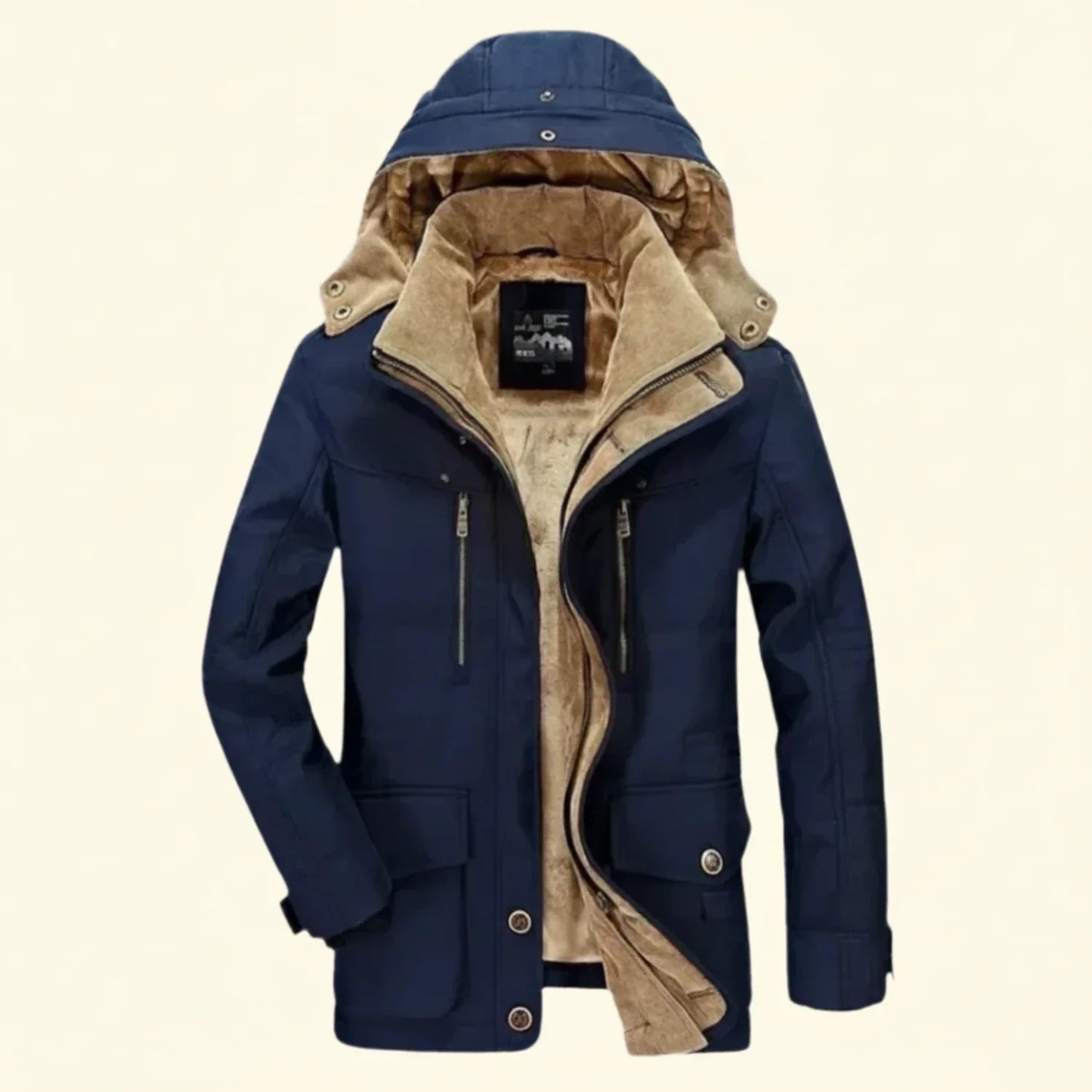 Veste Homme À Capuche Utilitaire Hivernale Amawinc Avec Multiples Poches Et Détails Matelassés Aux Épaules