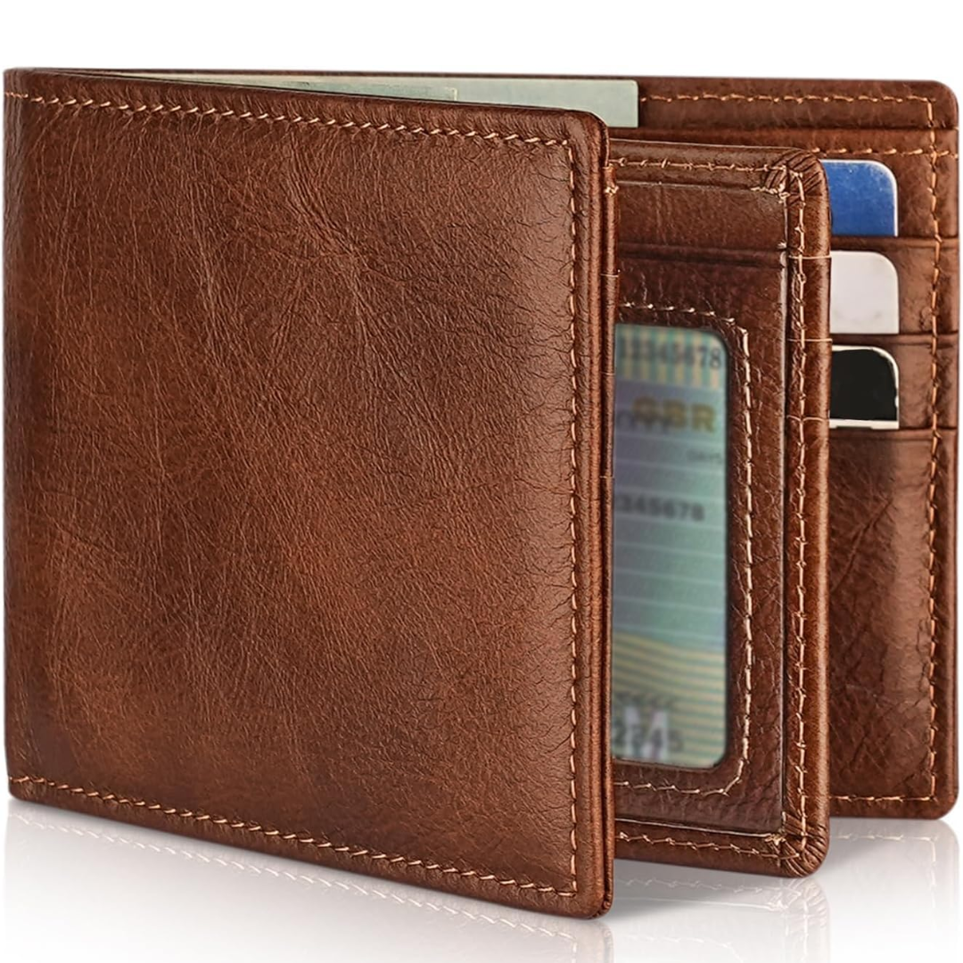 Portefeuille Bifold Sebastian Pour Homme En Cuir Synthétique Avec Emplacements Multiples Pour Cartes Et Coutures Renforcées