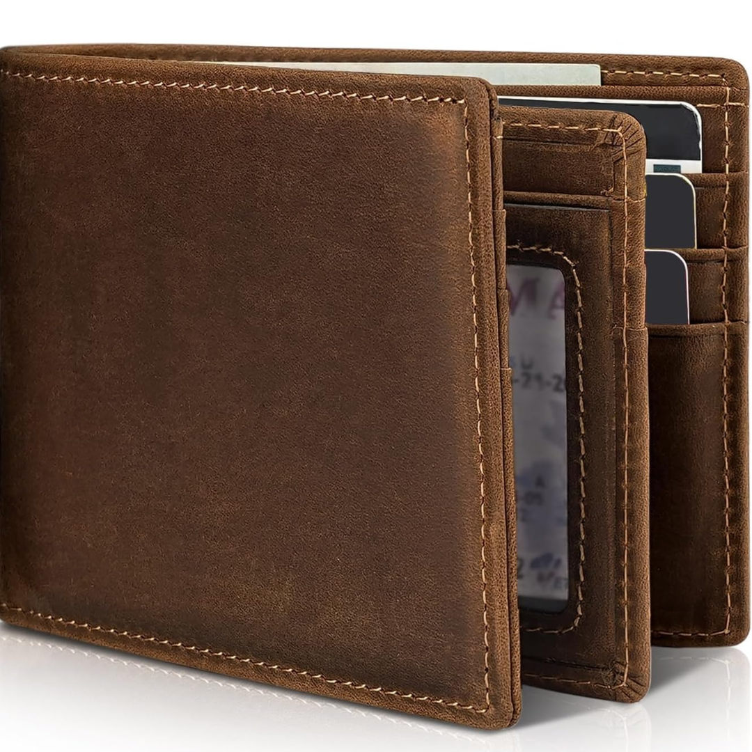 Portefeuille Bifold Sebastian Pour Homme En Cuir Synthétique Avec Emplacements Multiples Pour Cartes Et Coutures Renforcées