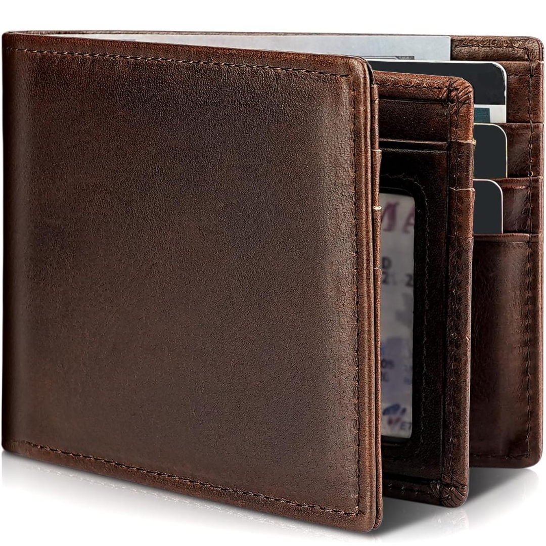 Portefeuille Bifold Sebastian Pour Homme En Cuir Synthétique Avec Emplacements Multiples Pour Cartes Et Coutures Renforcées
