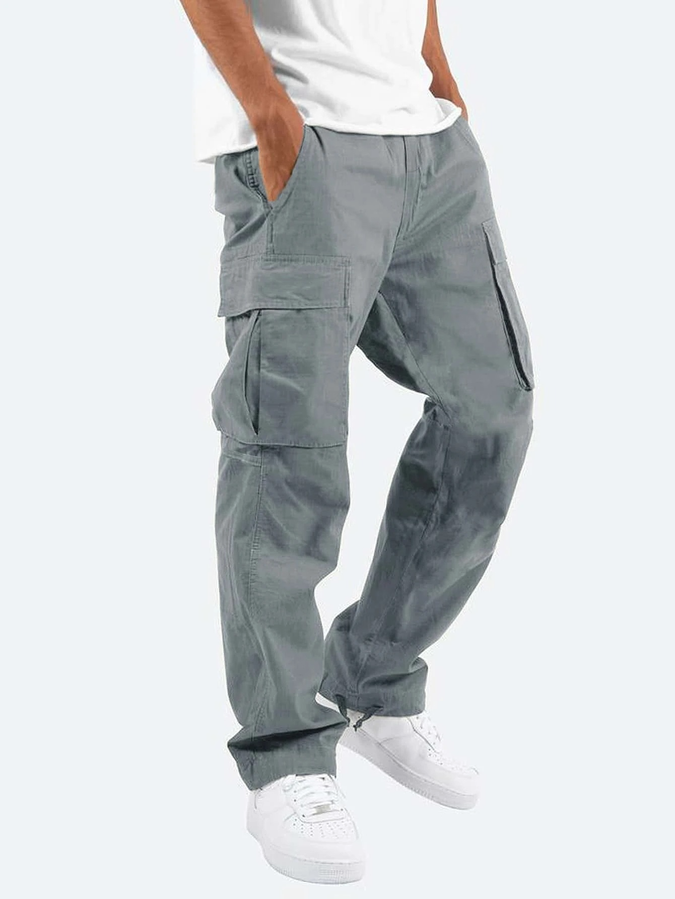 Pantalon Cargo Homme Derek Avec Poches Latérales Coupe Décontractée Confortable Par Amawinc