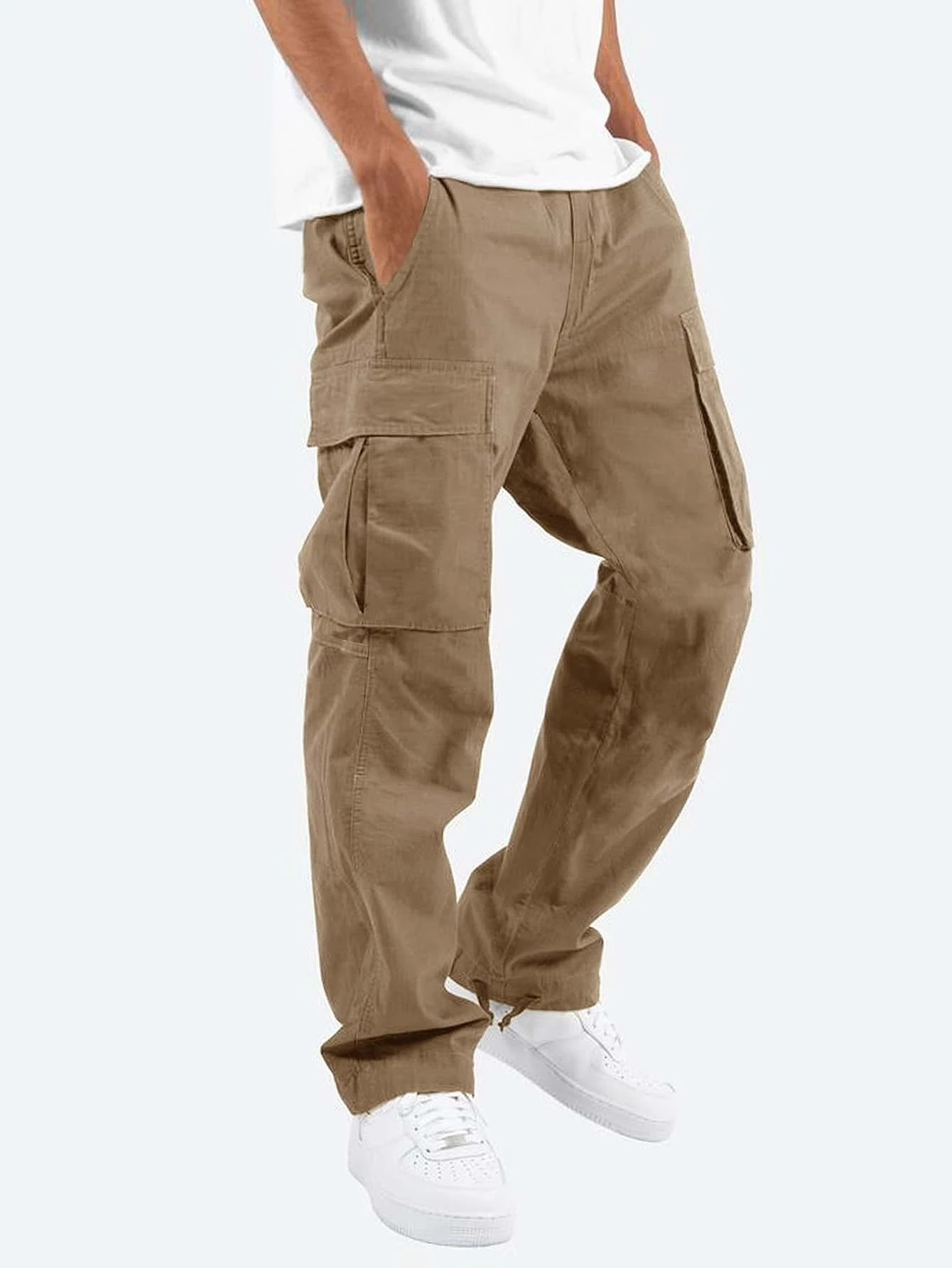 Pantalon Cargo Homme Derek Avec Poches Latérales Coupe Décontractée Confortable Par Amawinc