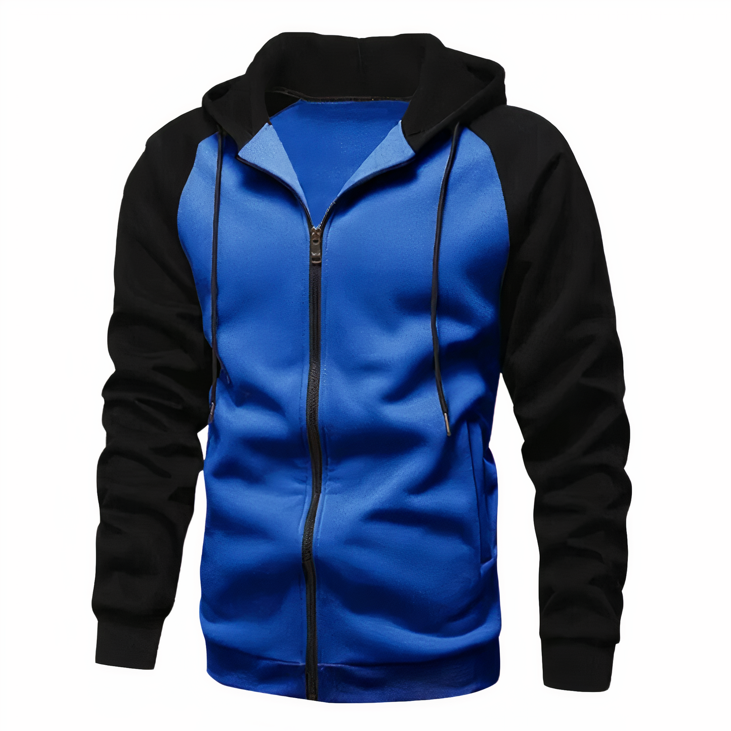 Kyle Hoodie Zippé Homme Casual Sportif Amawinc Léger Confort Gris Deux Tons Pour Activités Physiques Et Loisirs