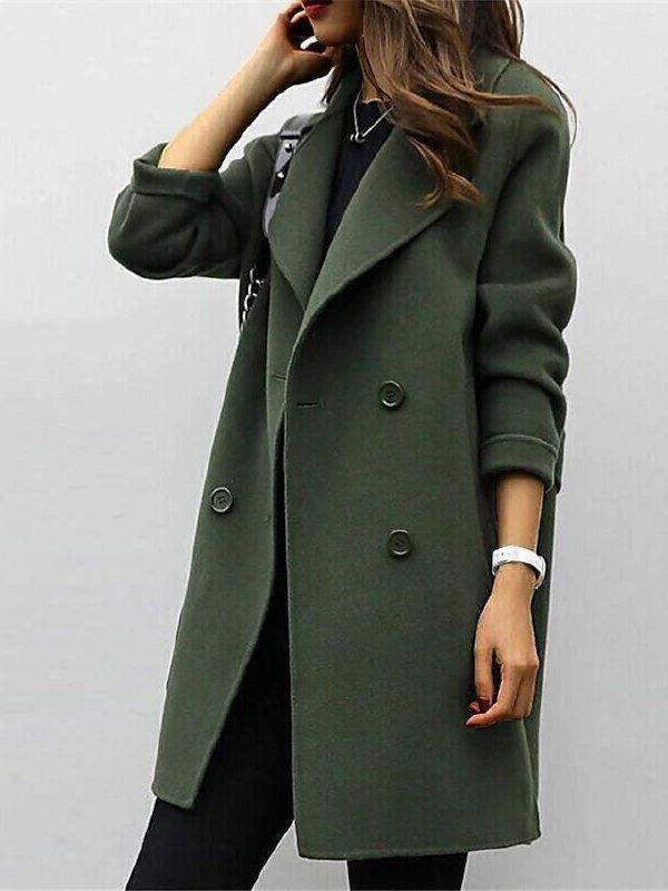 Brooklyn Manteau Long Femme à Double Boutonnage Hiver Élégant et Chaud par Amawinc