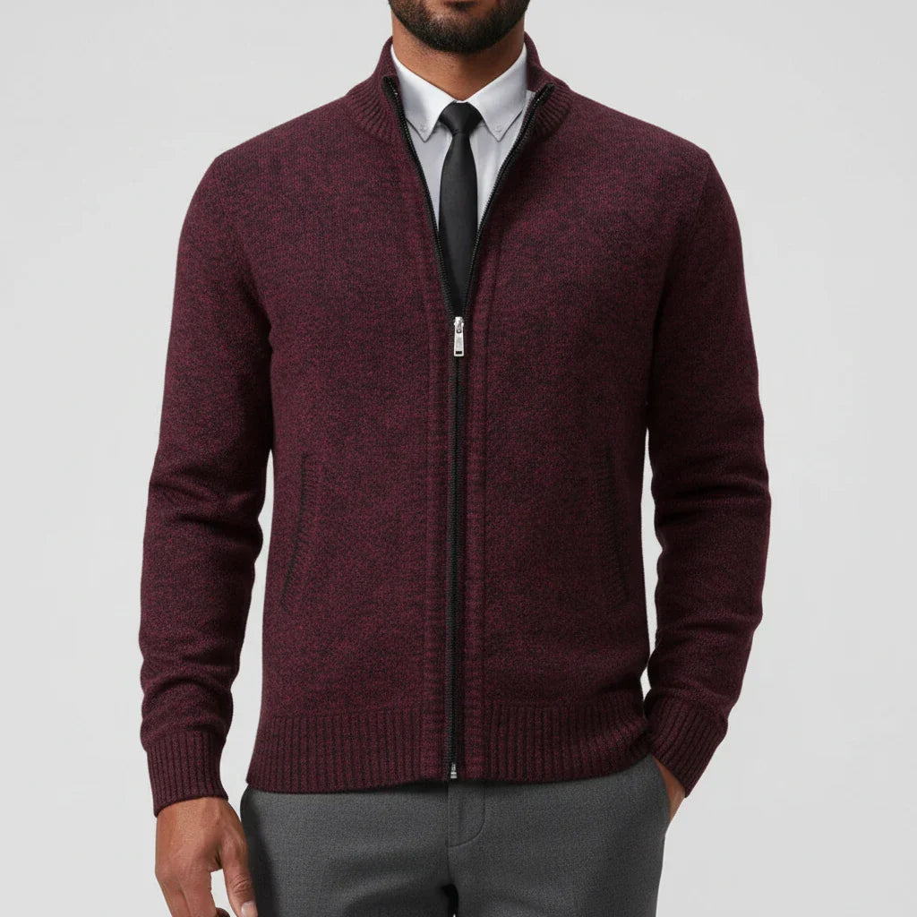 Amawinc Pull Zip Homme Col Montant Pour Une Superposition Facile Style Intemporel Bureau Weekend
