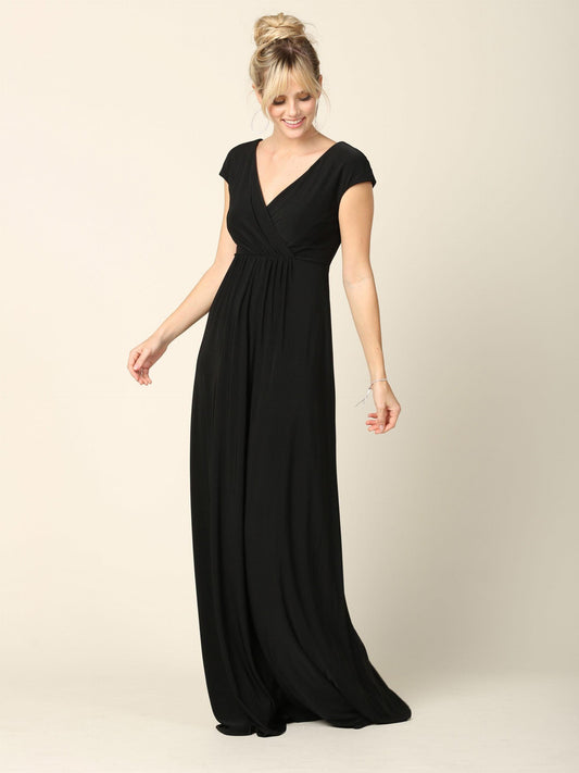 Mother of the Bride V Neck Long Formal  Dress Sale - Amawinc