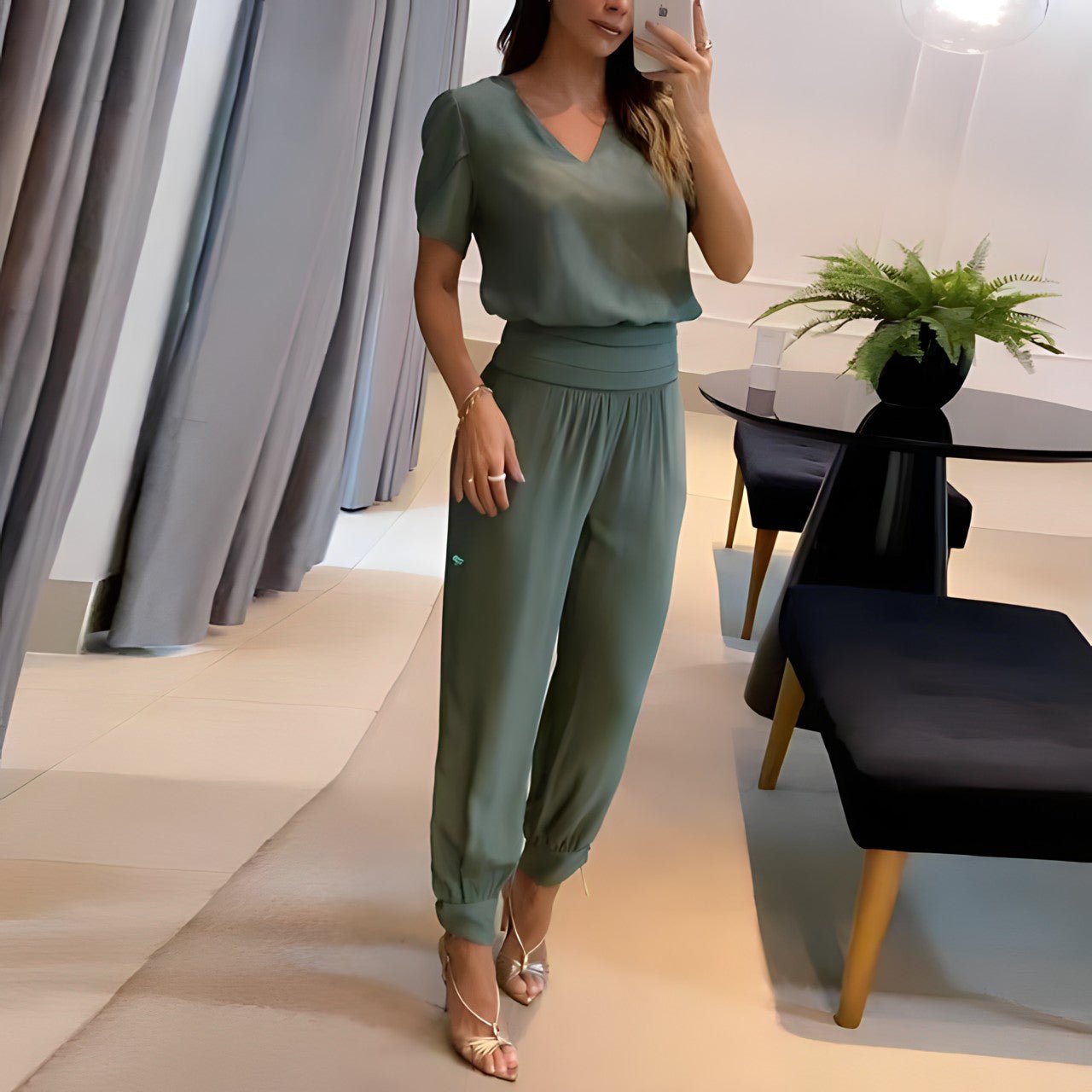Ensemble Blouse Et Pantalon Alaia Élégance Polyvalente Pour Bureau Et Loisirs Quotidiens